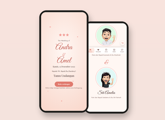 Tampilan tema Peach Blossom