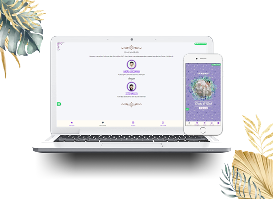 Tampilan tema Purpleflower