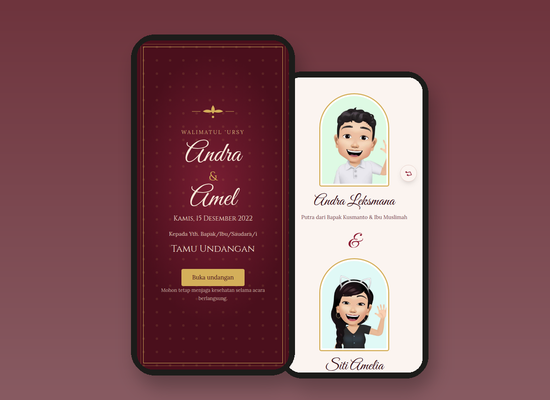 Tampilan tema Royal Maroon